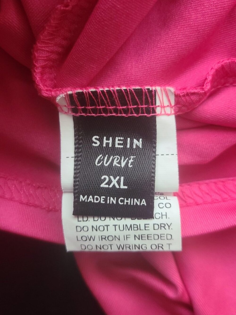 SHEIN Curve Womens Top Hoodie Full Zip Kangaroo Pockets Pink Size 2XL - Picture 6 of 9